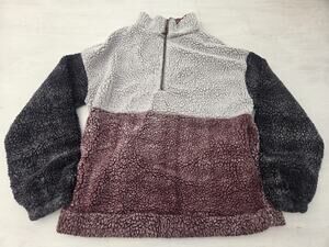 Women’s BKE Sherpa Jacket 1/4 Zip Medium Faux Fur Outdoors Comfort Casual